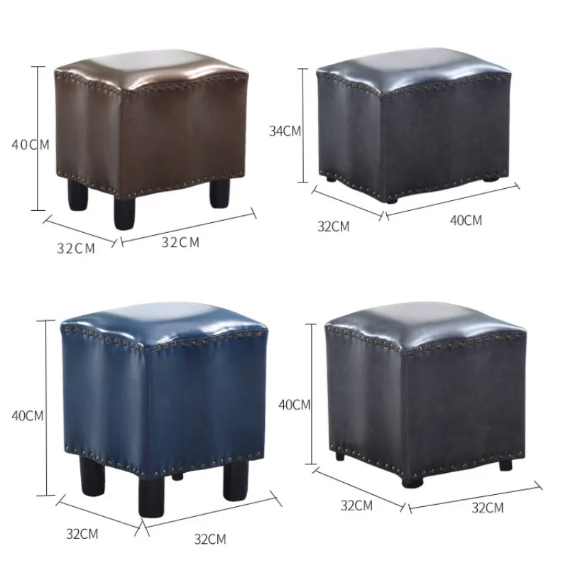 Индивидуальный кожаный топ античный квадратный деревянный стул диван модные