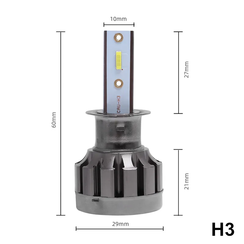 Ароуз H11 9005 H1 H3 H7 60 Вт 12000LM 6000 К CSP светодиодная фара H4 Hi короче спереди и длиннее сзади) Автомобильный светодиодный фары для авто светодиодный лампа светильник 12v24v