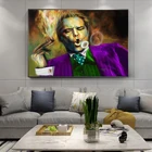 Картина Джек Николсон Джокер злодей курительная сигара на холсте картина по фильму плакат и печать настенные картины для гостиной