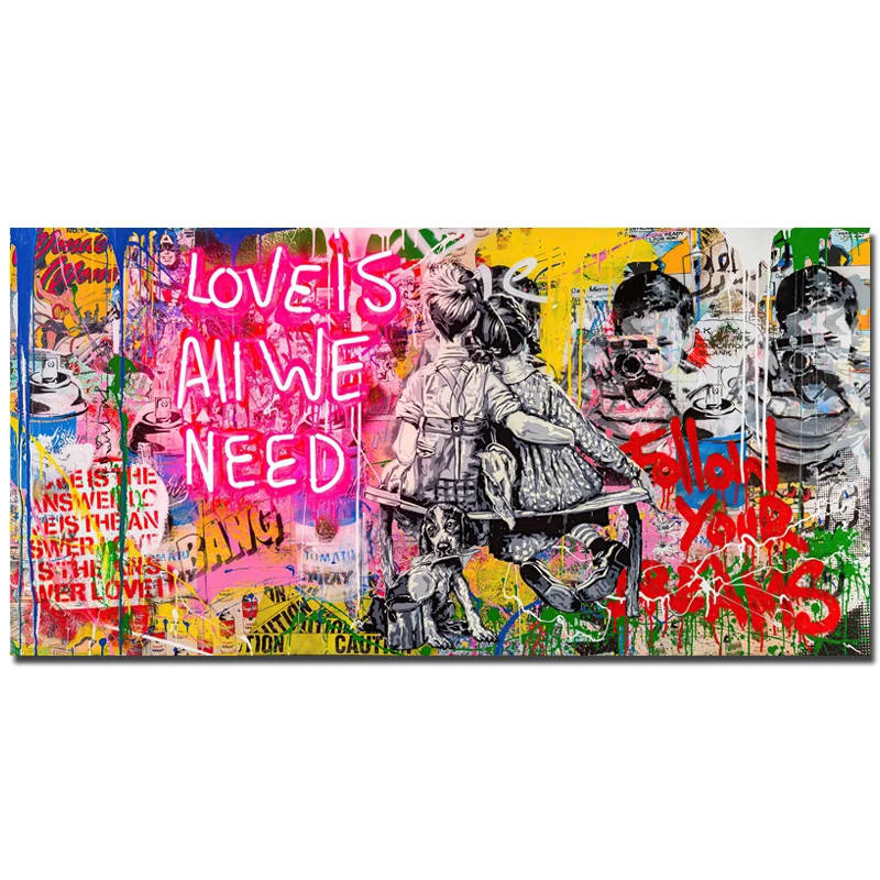 

Wall Art Painting Abstract Graffiti Street Figure Print Painting on Canvas Morden Home Decoration Poster for Living Room Picture