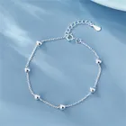 Женский браслет из серебра 925 пробы, с маленькими бусинами, Ювелирное Украшение для вечерние, sl215