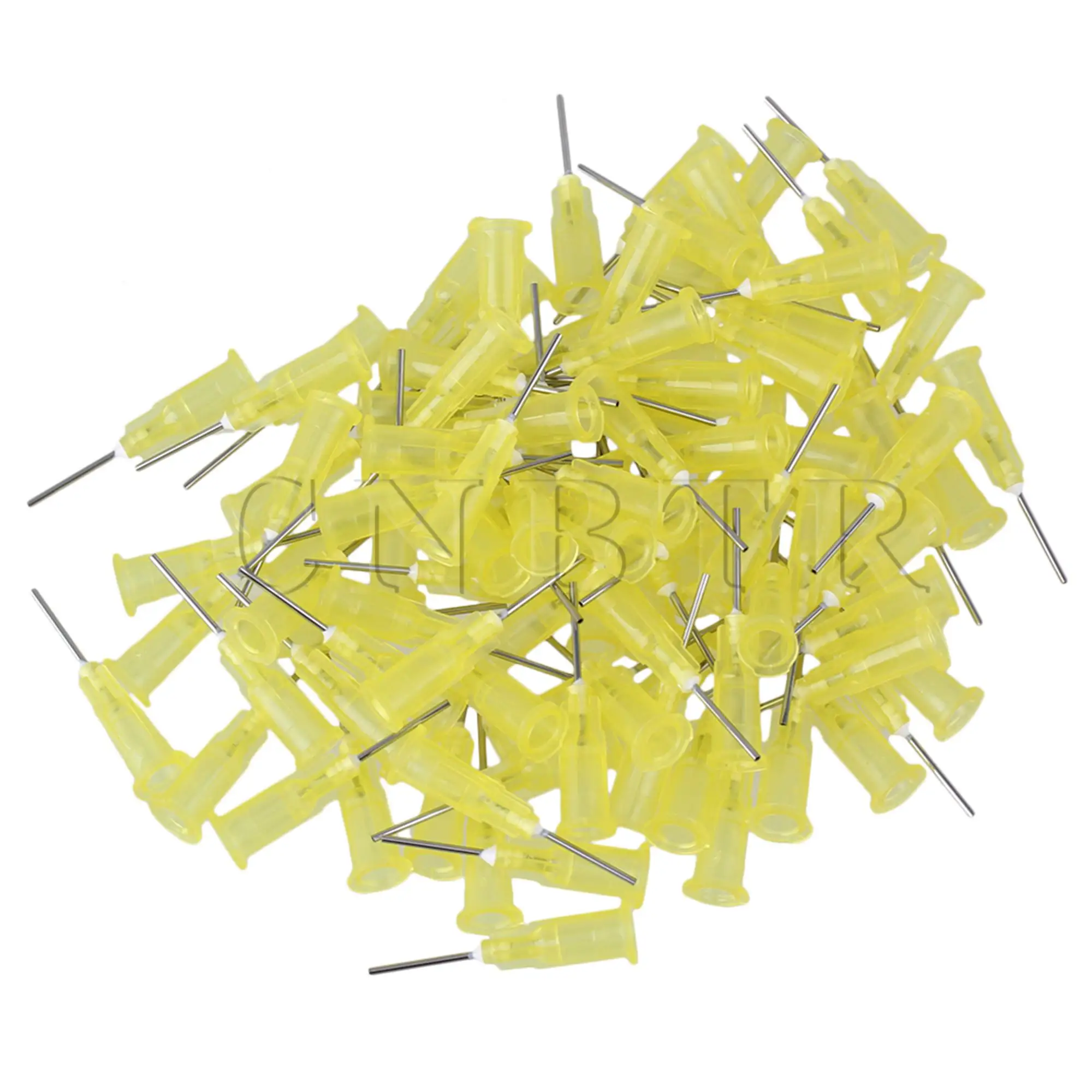 

CNBTR 100 шт. промышленный дозатор 1/2 дюйма, наконечники аксессуаров, 20 калибров, желтые