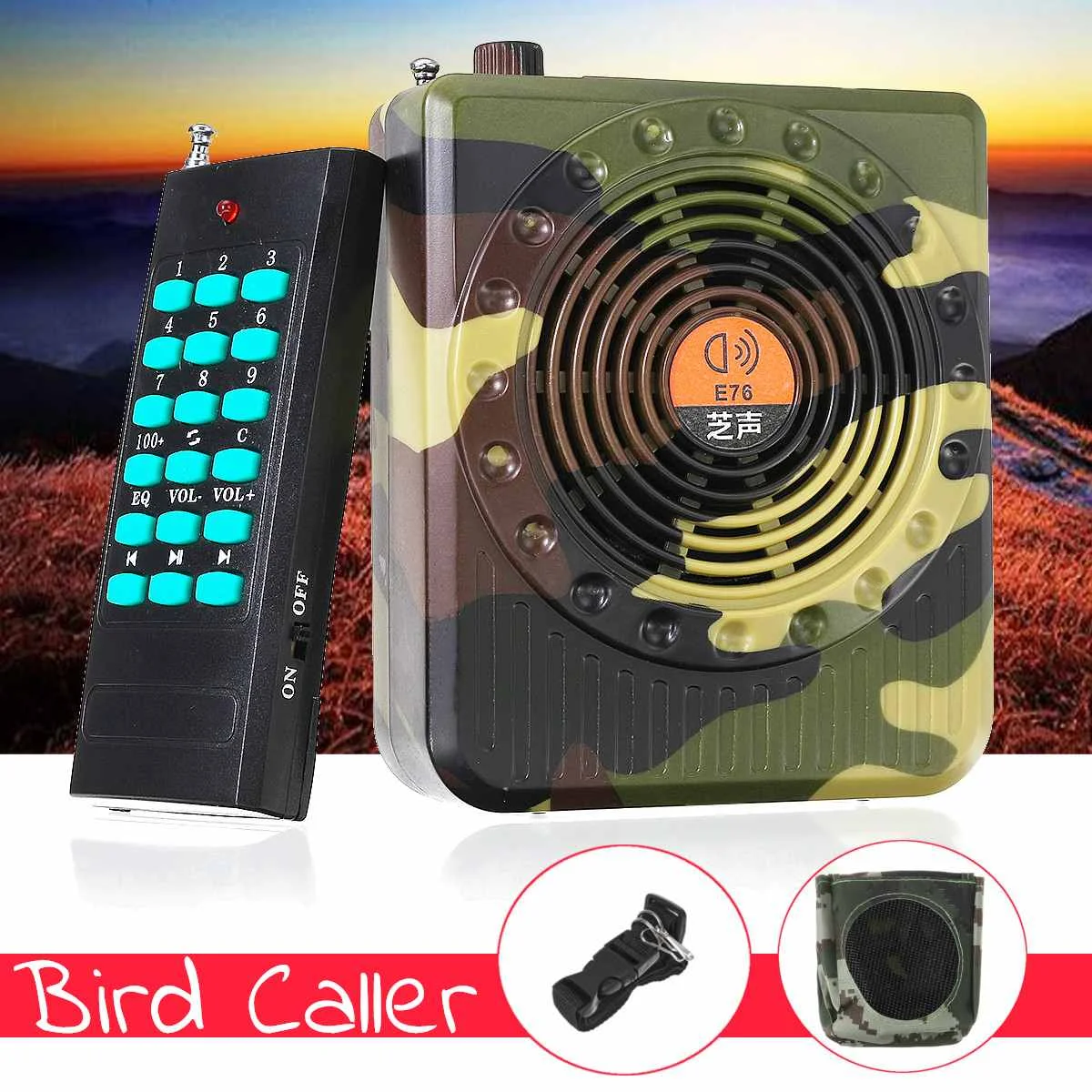 Камуфляж охотничий динамик птица звонящий Хищник звук FM радио MP3 плеер Пульт