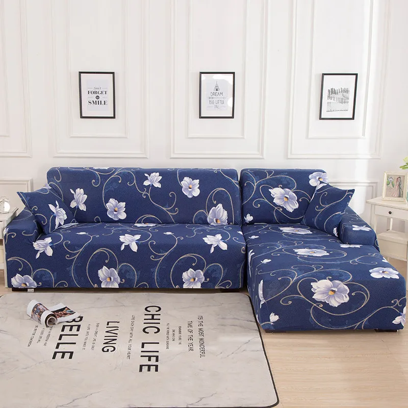 Эластичный чехол для дивана в гостиную угловой Funda секционный Cheslong Универсальный