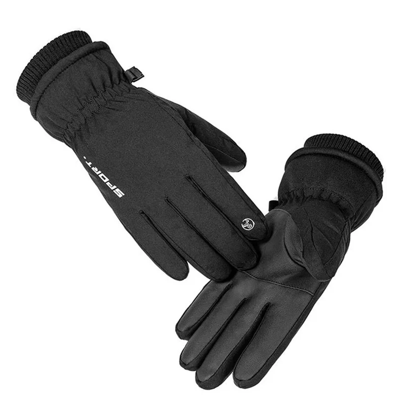 Лыжные перчатки мужские водонепроницаемые и непромокаемые с бархатной