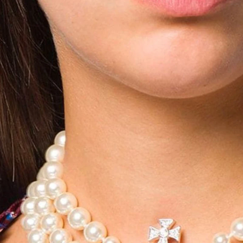 

Ins Hot Fashion Crystal Saturn Pendant Necklace Cristal Naszyjnik Girls Pearl Choker Necklaces For Women Wedding Fine Jewelry
