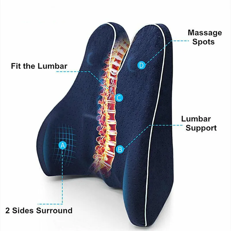 

Поддерживающая подушка для поясницы, Ортопедическая подушка для спины и кресла с пенным наполнителем с эффектом памяти