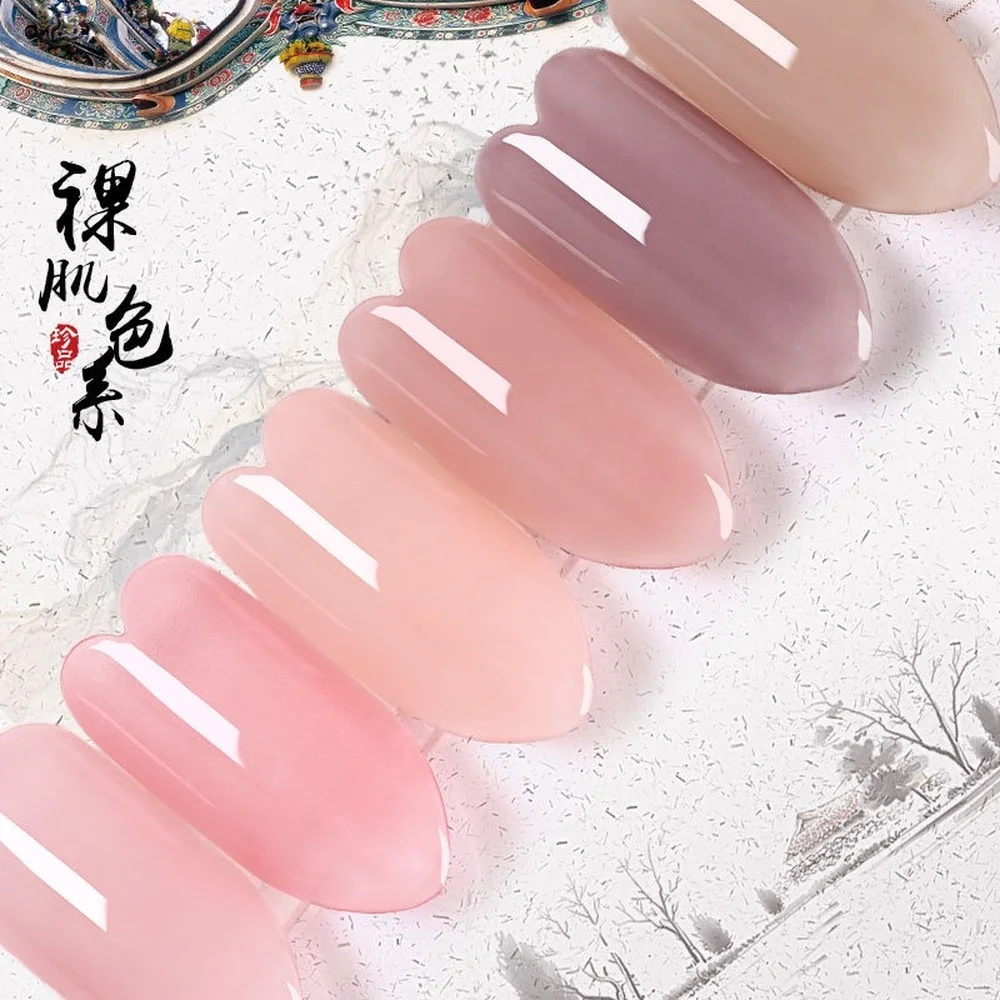 

Elano New Nude Skin Color Nail Polish Glue Nail Shop Special 6-color Nail Phototherapy Glue Easy To Use Nail Art for Beginners