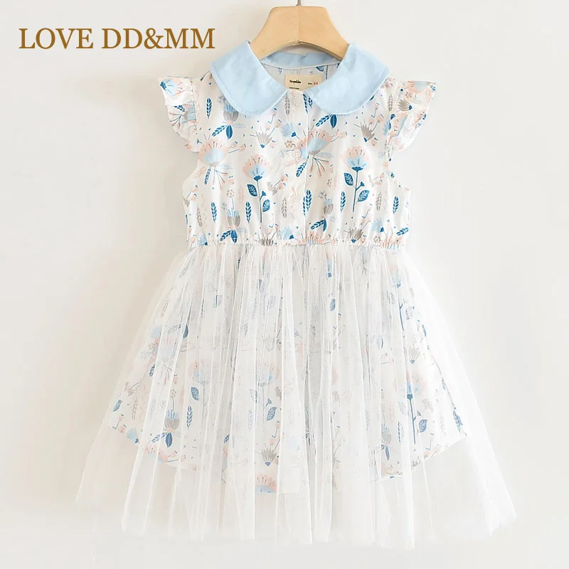 Платья для девочек LOVE DD &amp MM новинка 2022 детская одежда милое Сетчатое платье
