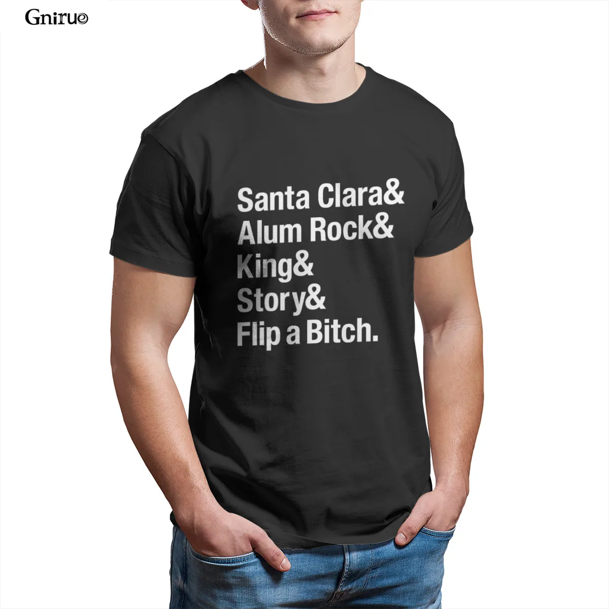 Оптовая продажа Мужская футболка для походов в Сан-Хосе Калифорния большие