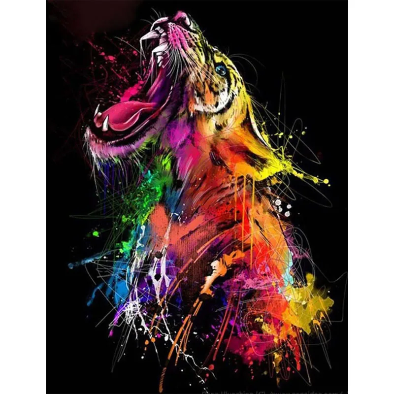 

5d Diamond Painting Tiger DIY Full Square/Round Drill Diamond Mosaic Sale Animal Handicraft Home Decor