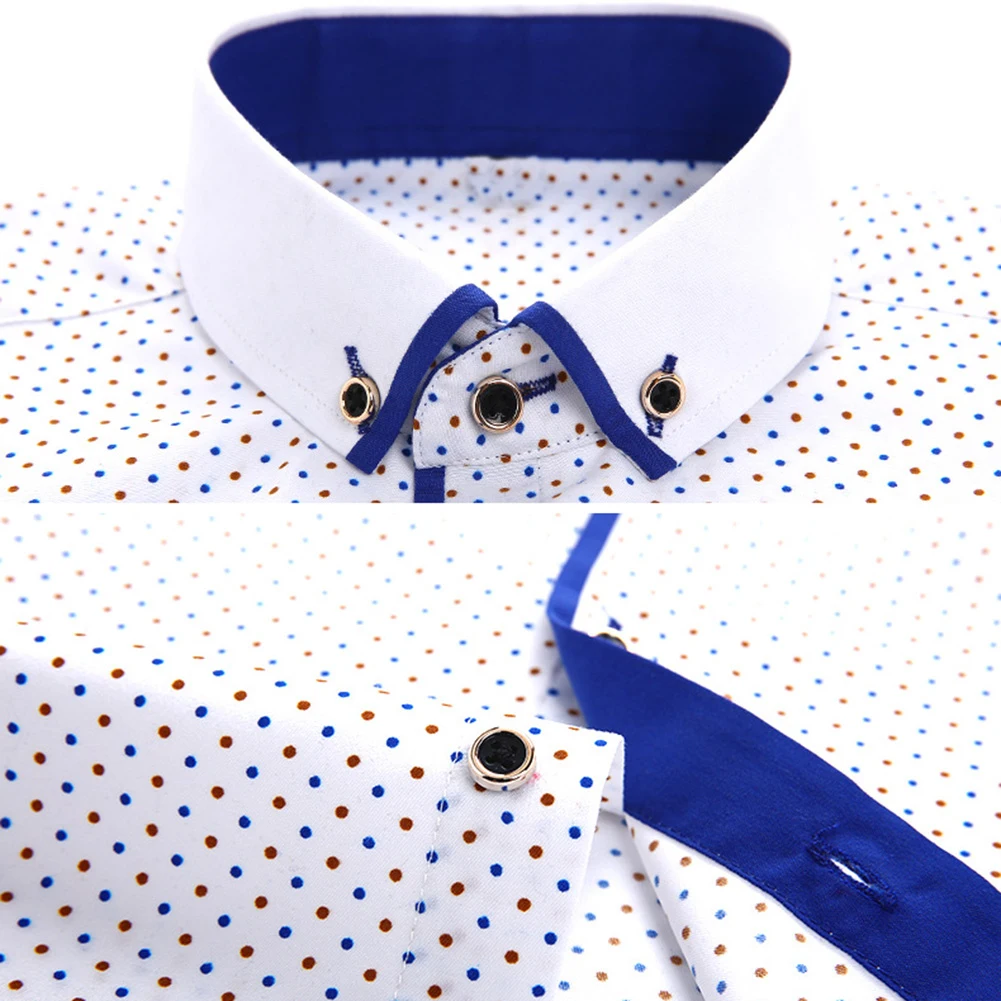 Мужская модная Повседневная рубашка с длинными рукавами и принтом одежда мягкая