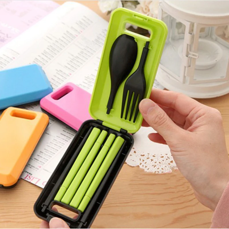 1 набор столовых приборов портативные дорожные детские столовые приборы для