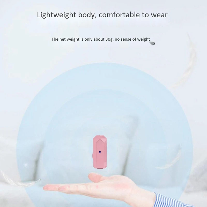 

Personal Wearable Air Purifier Necklace Portable Mini Air Freshner Negative Ion Generator for Adults Kids Ran Color