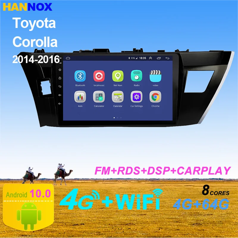 

Автомагнитола для Toyota Corolla, мультимедийный проигрыватель на Android 2013, с gps, Bluetooth, для Toyota Corolla Ralink 2014, 2016, 2015, типоразмер 2DIN