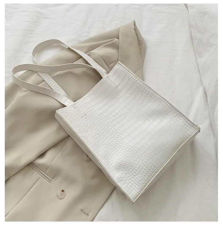 

Crocodile Design Handbags For Women 2020 Large-capacity Shoulder Crossbody Bucket bag PU Leather Female Travel Tote