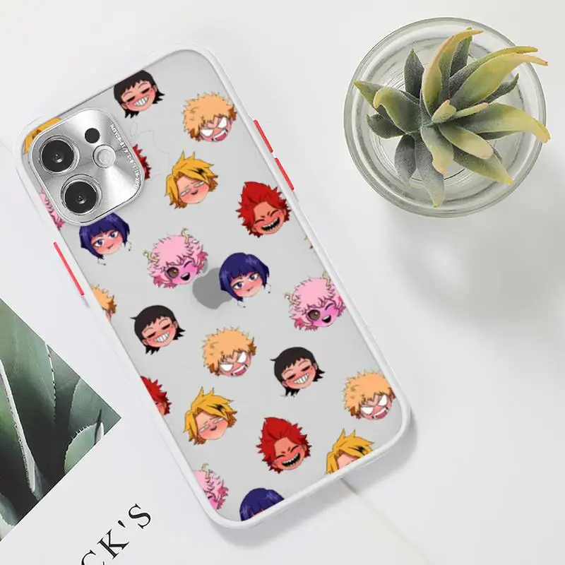 

My Hero Academia Phone Case Clear matte transparent For white iPhone 7 8 x xs xr 11 12 pro plus max mini Funda