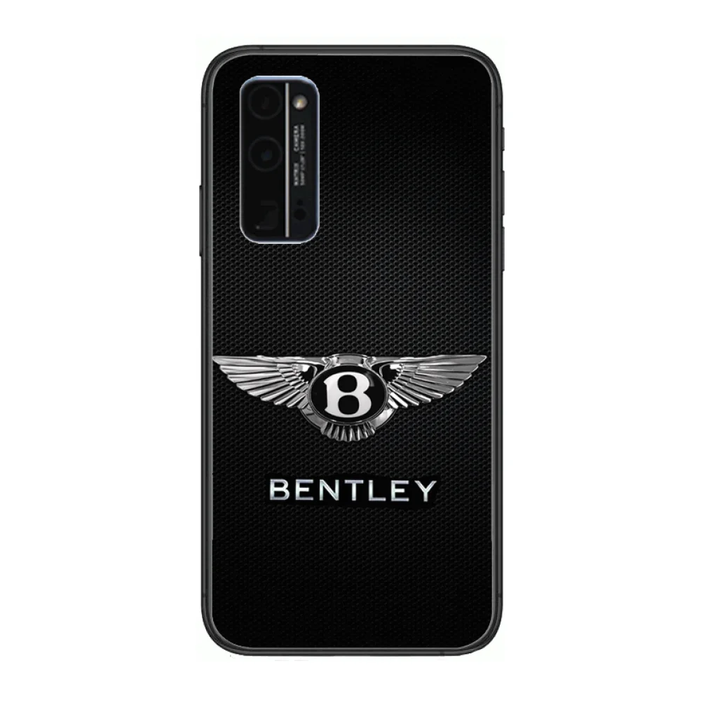 

W.O.wing Luxury Car Phone Case Hull For Huawei Honor 8 9 10 20 30 A S Lite Pro 5g i Black Back Soft Cell Cover Pretty