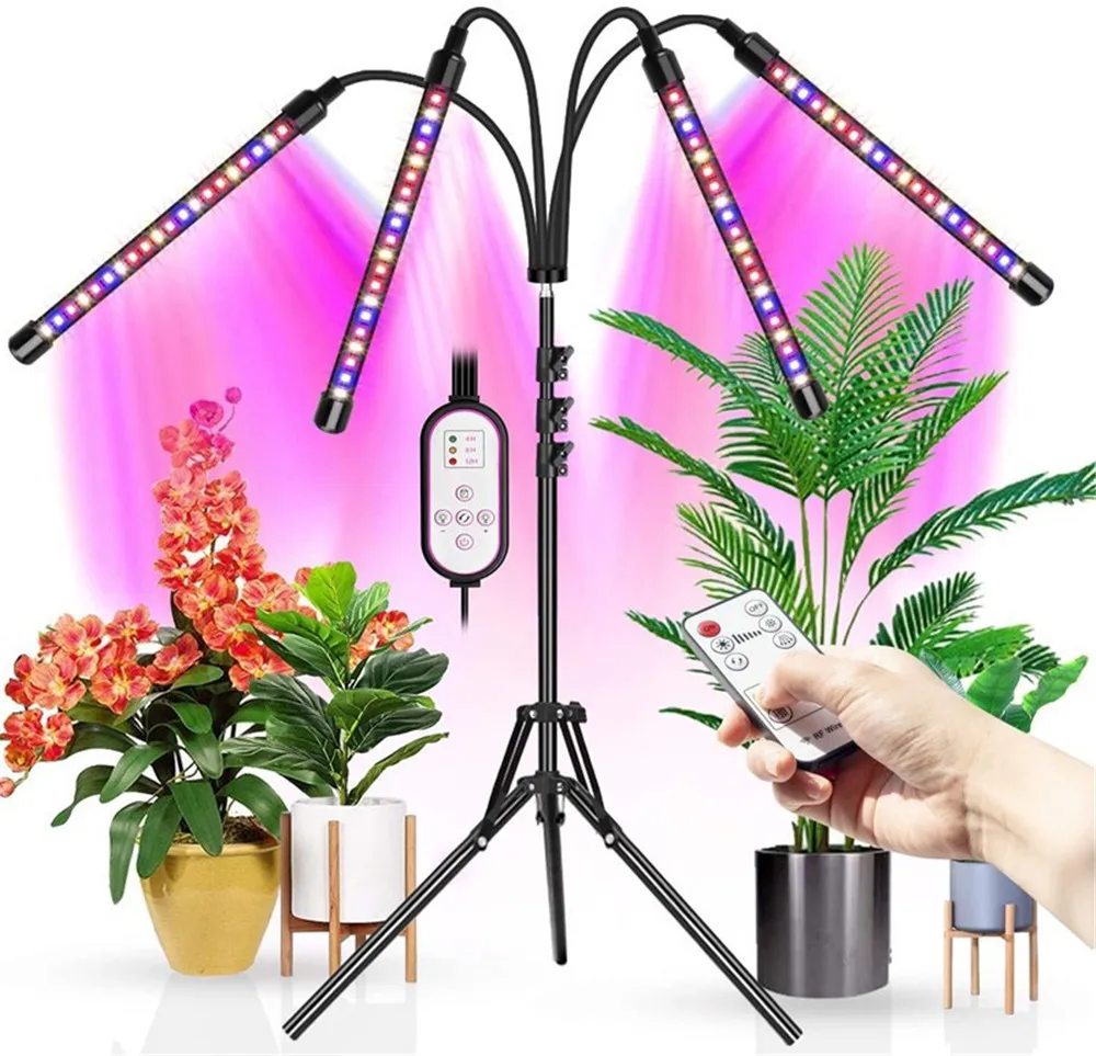 Phyto Lamp Timer Full Spectrum USB Grow Light With Tripod 40W For Indoor Vegetable Seedling Flower Plant Tent Box Growth Lamp