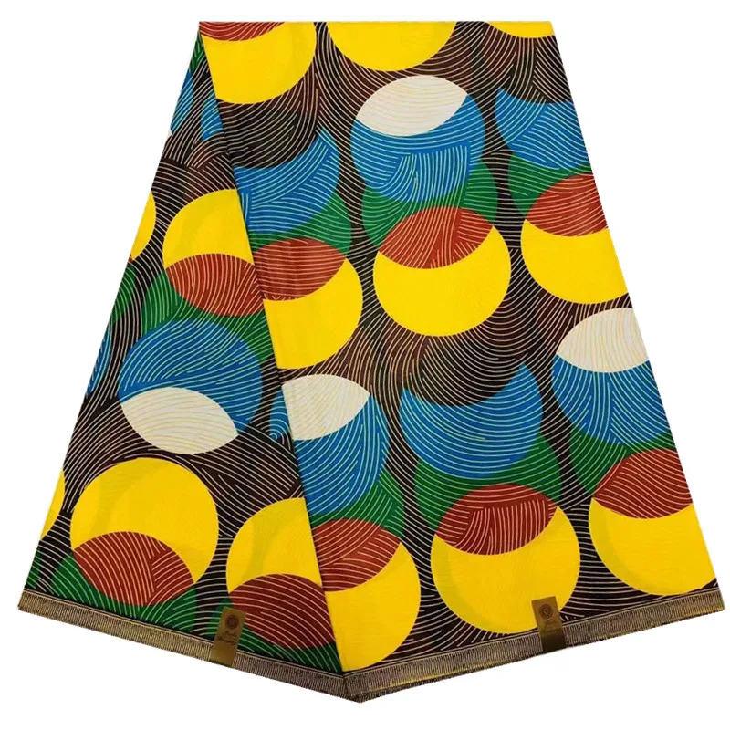 CS551104A6 Хлопковая ткань tissu africain восковая Ткань 6 ярдов африканская ткань Африканский Воск Анкара ткань для платьев - Цвет: CS551104A6