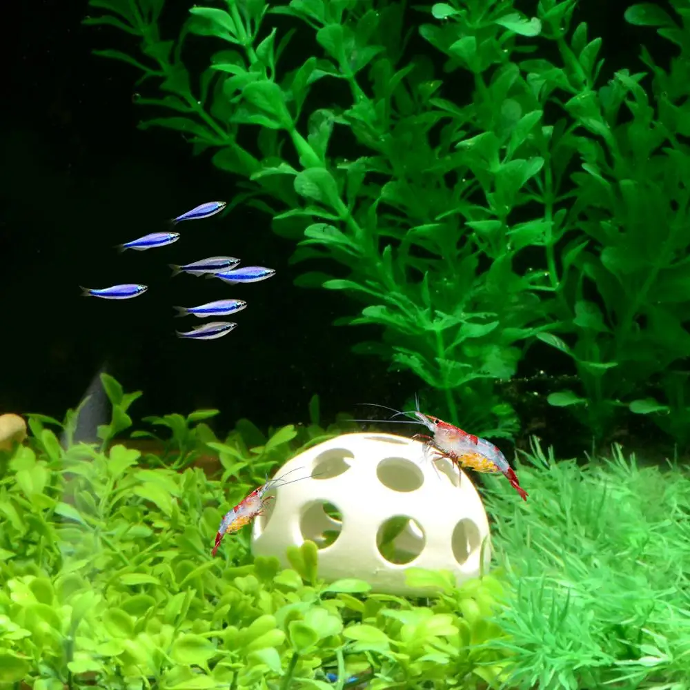 Украшение для аквариума Saim лампа с отверстиями белый керамический укрытие