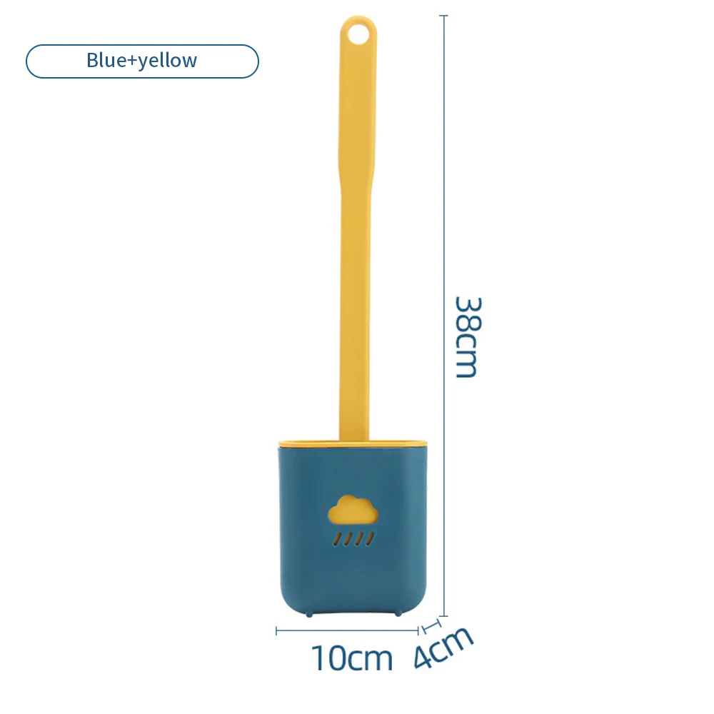 

Wall Hanging Toilet Brush Holder Household Floor Standing Soft Bristle Head Silicone Toilet Brush Bathroom Cleaning Accessories