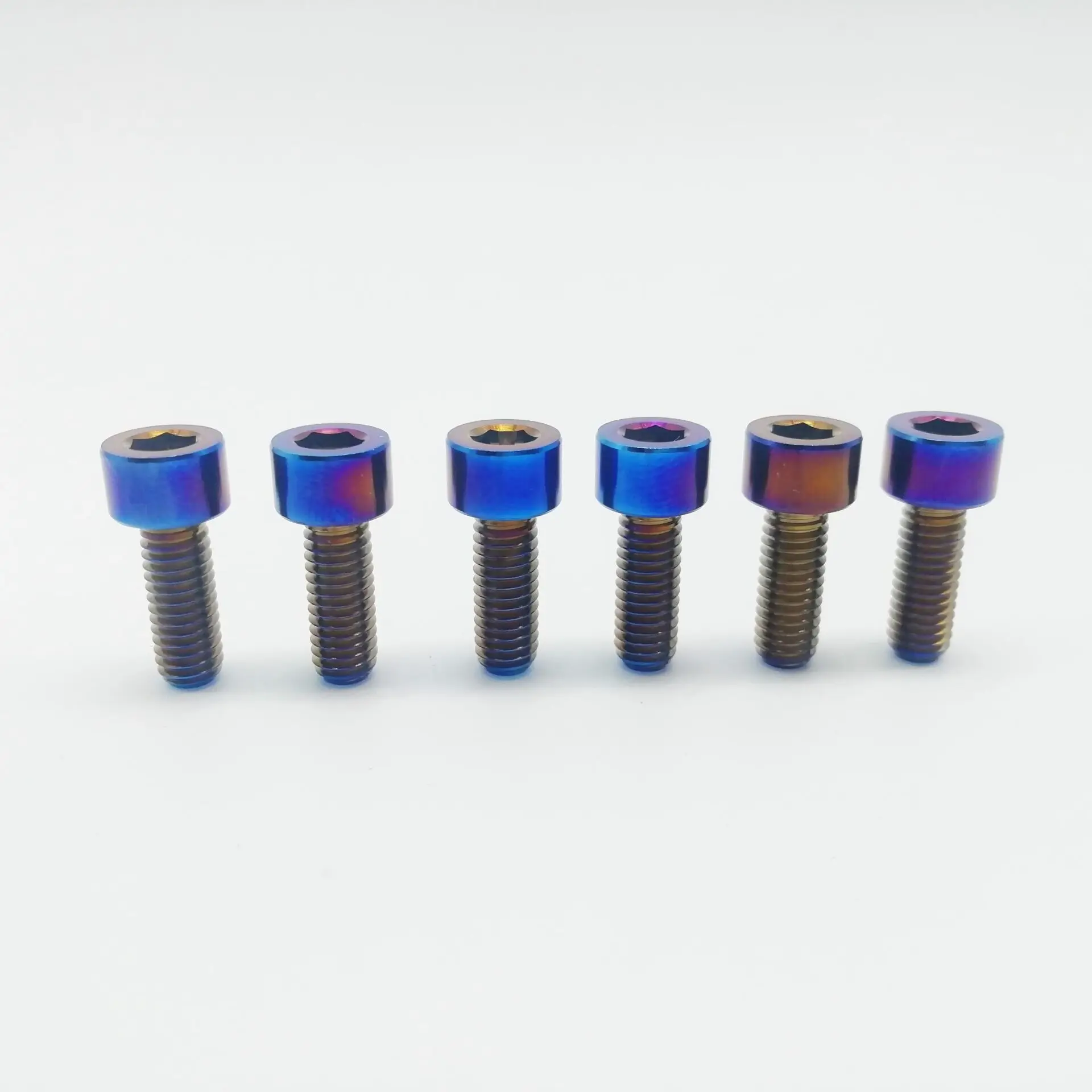 6 шт. Горящий синий m6x18 мм титановый Ti сплав велосипедные дисковые тормозные болты
