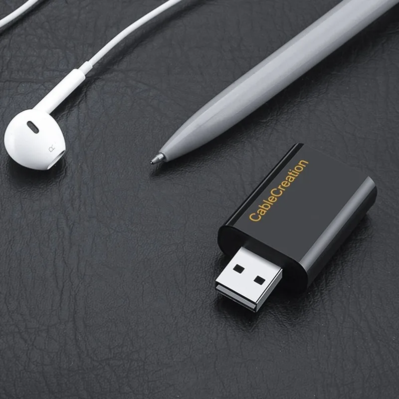 Аудиоадаптер с разъемом USB на 3 5 мм внешняя стереозвуковая карта для наушников и