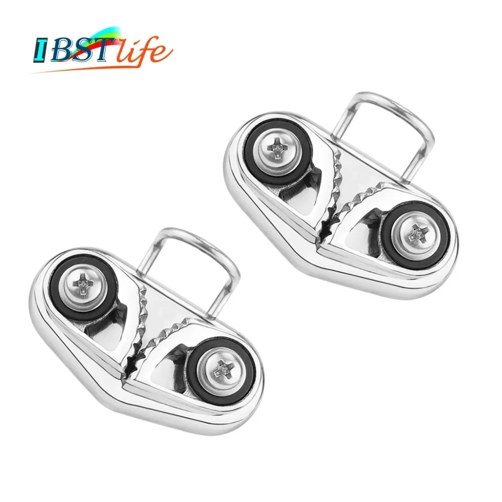 

2PCS SS316 Cam Cleat with Wire Leading Ring Boat Cam Cleats Matic Fairlead Marine Sailing Sailboat Kayak Canoe Dinghy