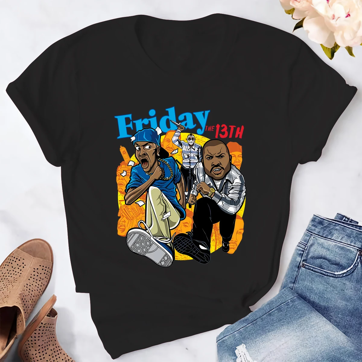 

New 2020 Men Friday The 13th Classic Funny Cartoon Print T Shirts Summer Short Sleeve Cool T Shirts Streetwear Casual Tshirt