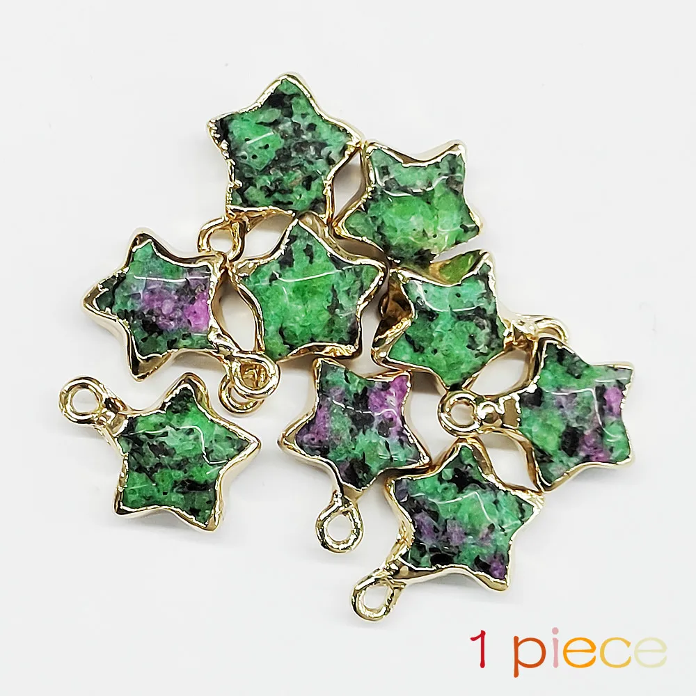 Кулон из натурального камня с пятиугольным аметистом 12x15 мм кулон в виде звезды и