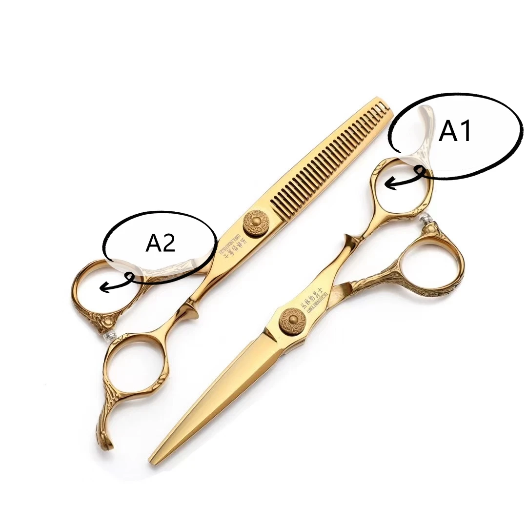 

6 Professional Hair Salon Structure Scissors Set Cutting Barber Haircut Thinning Shear Scissors Hairdressing Hair Tools Scissors