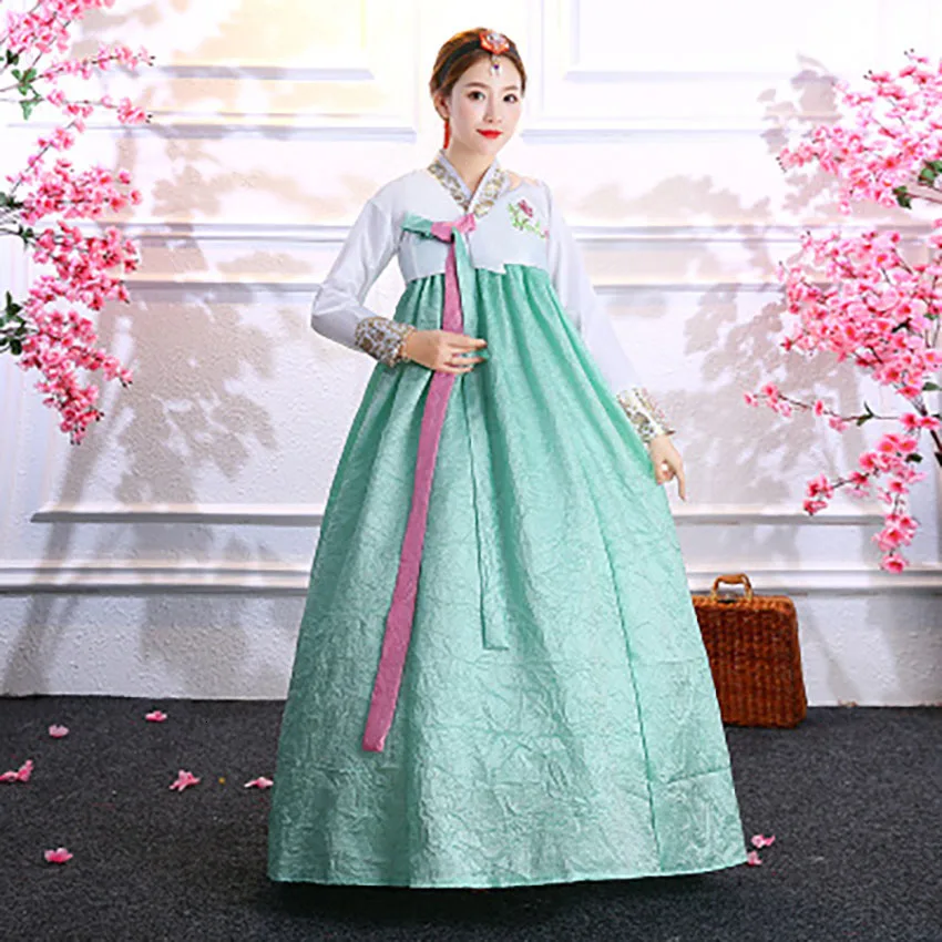 Традиционное винтажное платье Hanbok в Корейском стиле Retuo для женщин вечернее