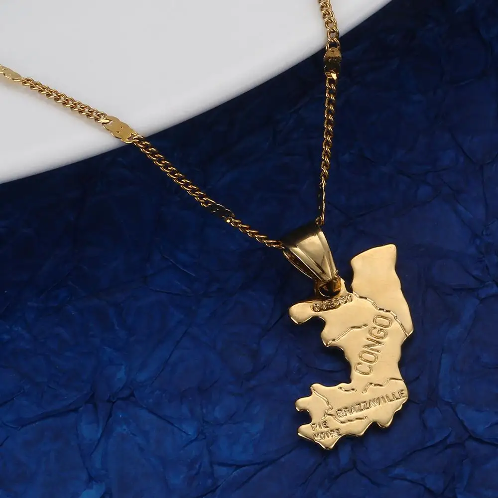 Трендовое ожерелье с подвеской в виде карты Пакистана золотого цвета ювелирные