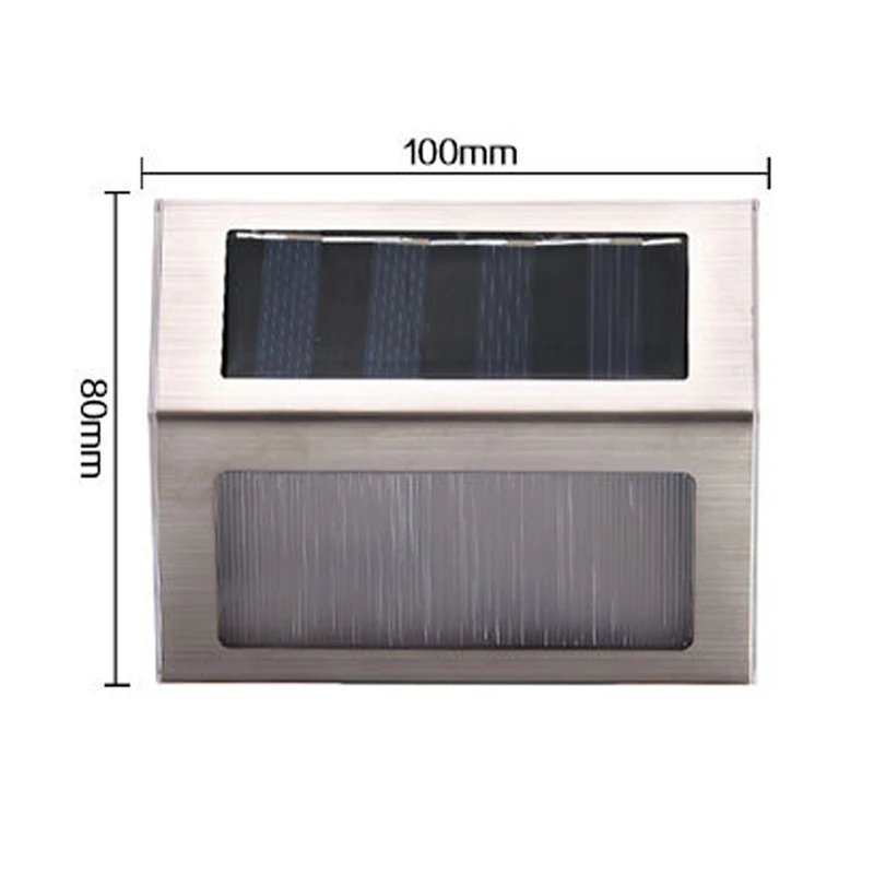 

Solar Wall Lamps Stair Light 3LEDs Stainless Steel Outdoor Emergency Lighting For Garden Stairs Steps Deck Solar LED Light