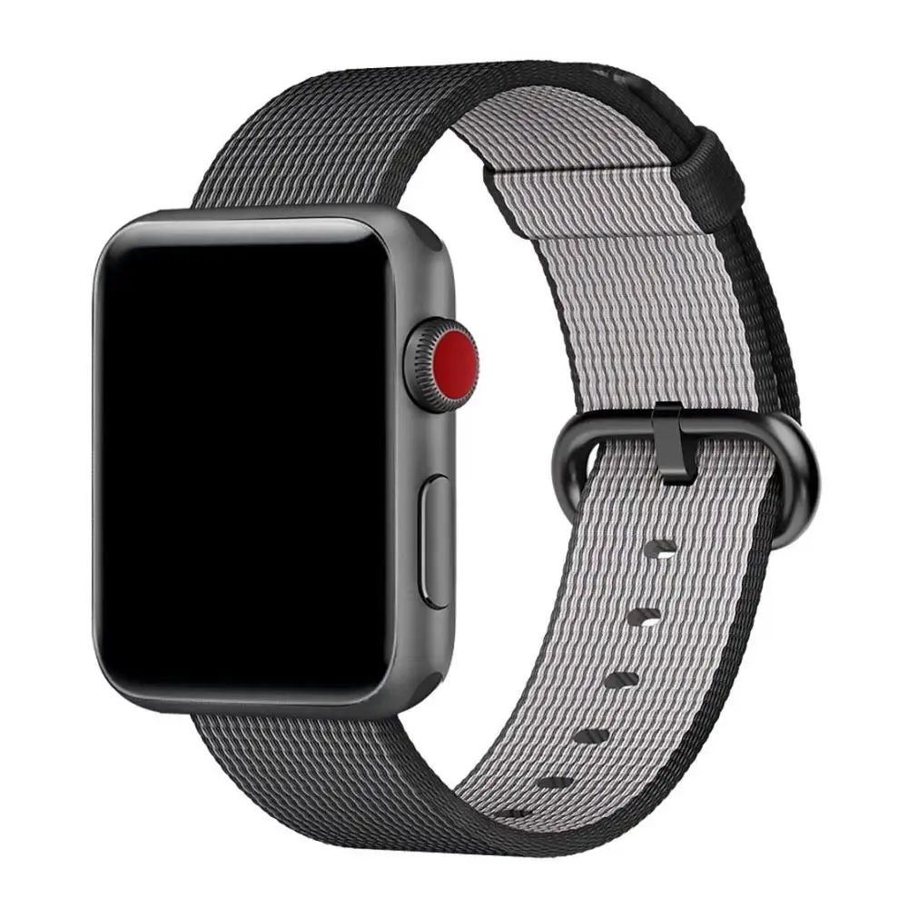 Нейлоновый ремешок для apple watch band 42 мм 38 мм iWatch 4 Band 44 мм 40 мм браслет ремень Спортивная петля ремешок для apple watch 4 3 2 1