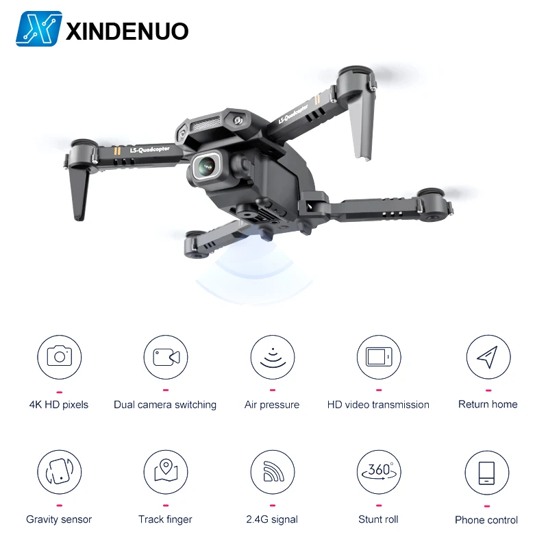 Дрон 4K HD 2 камеры WiFi Fpv 1080P складной дистанционное управление | Игрушки и хобби