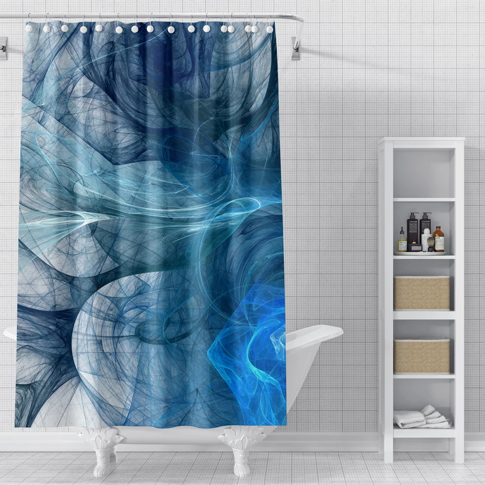 psychedelic shower curtain landscape bathroom curtain 3d printed trippy polyester fabric waterproof bath curtain in the bathroom free global shipping