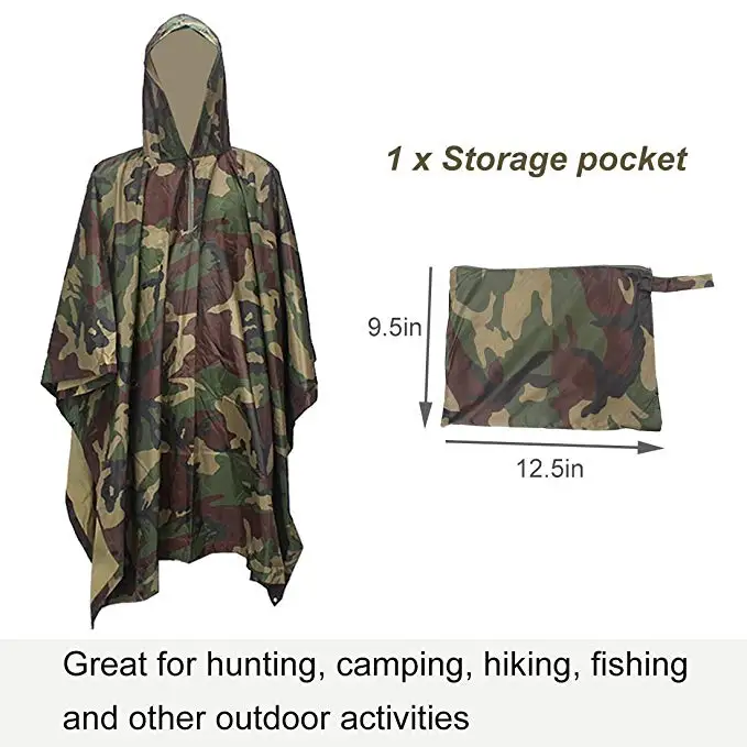 Уличный дождевик Три в одном многофункциональный рюкзак уличный пляжный коврик