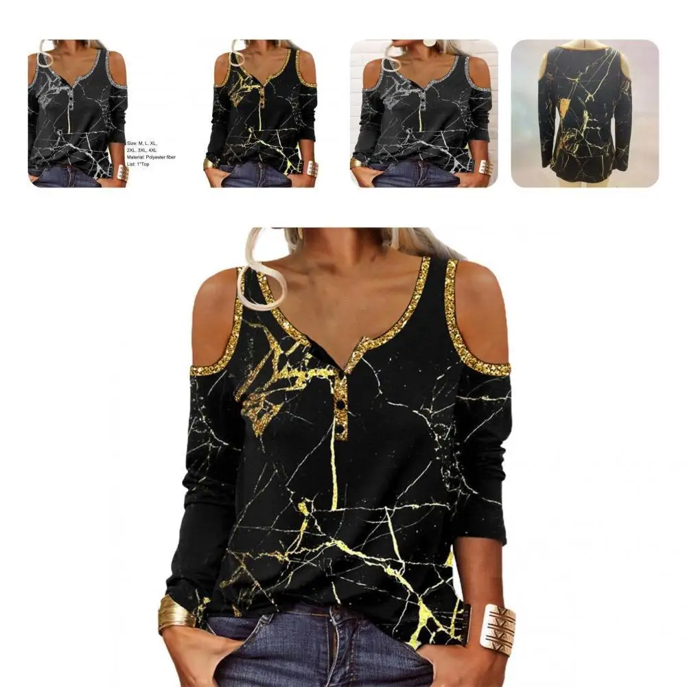 

Spring Shirt All Match Buttons Pullover Creative Lady Shirt Shirt for Daily Wear