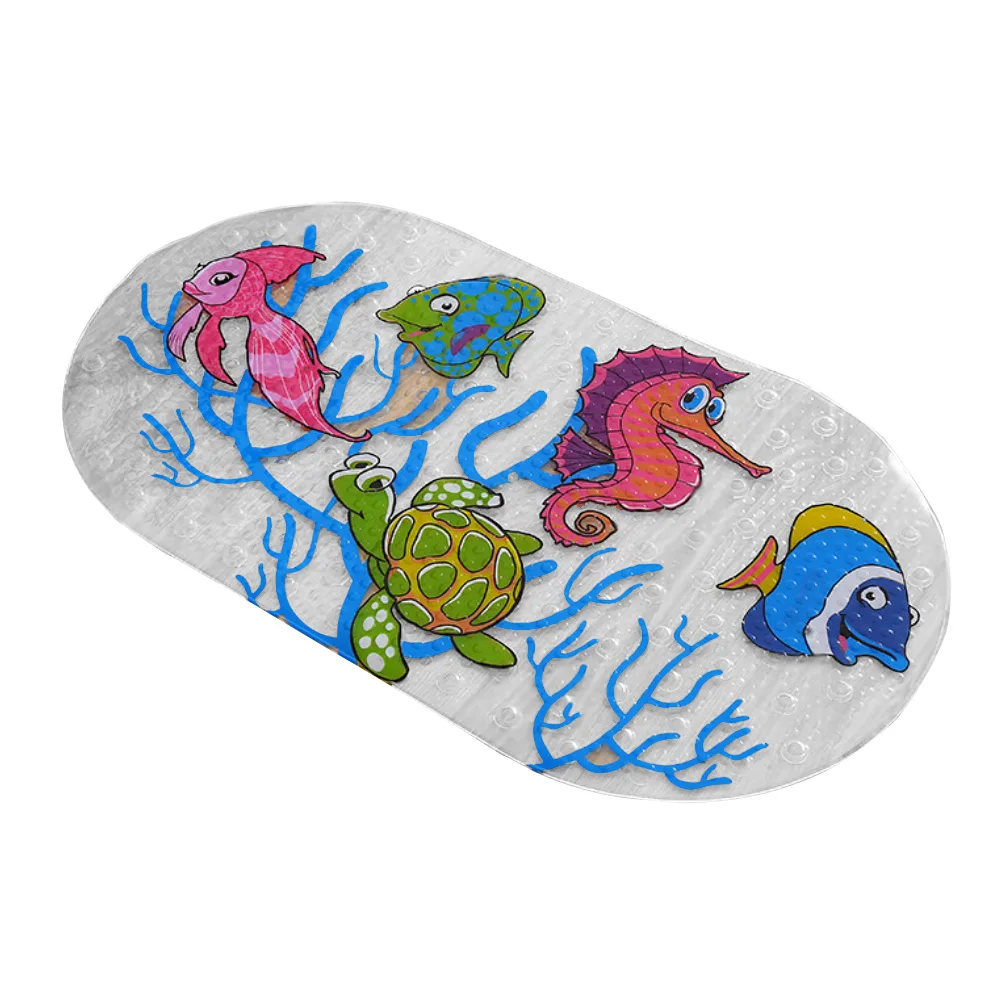 Cartoon Baby Children Anti-slip Durable Suction Cup PVC Bathtub Mats Carpet Shower Floor Mat Bath Soft Massage Pad for bathroom | Дом и сад