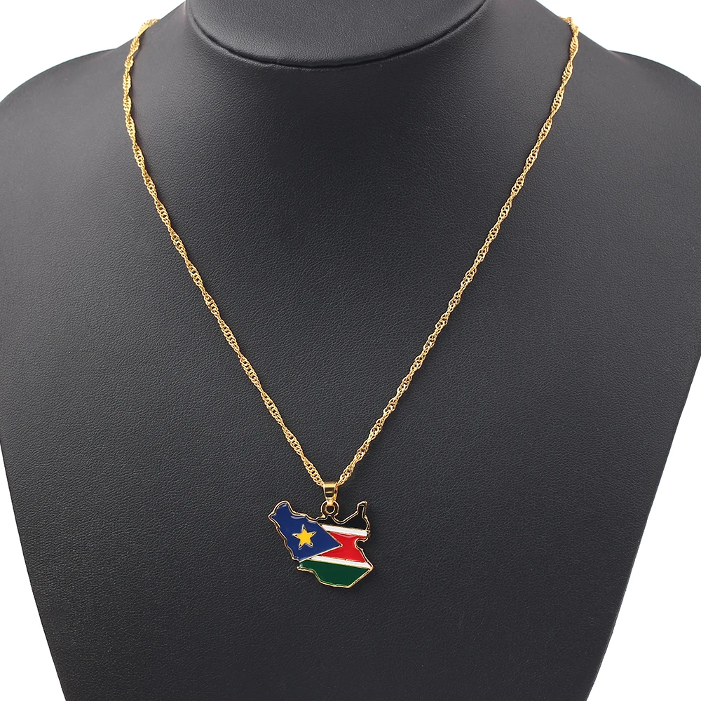 Карта Южного Судана стандартные ожерелья золотые ювелирные изделия