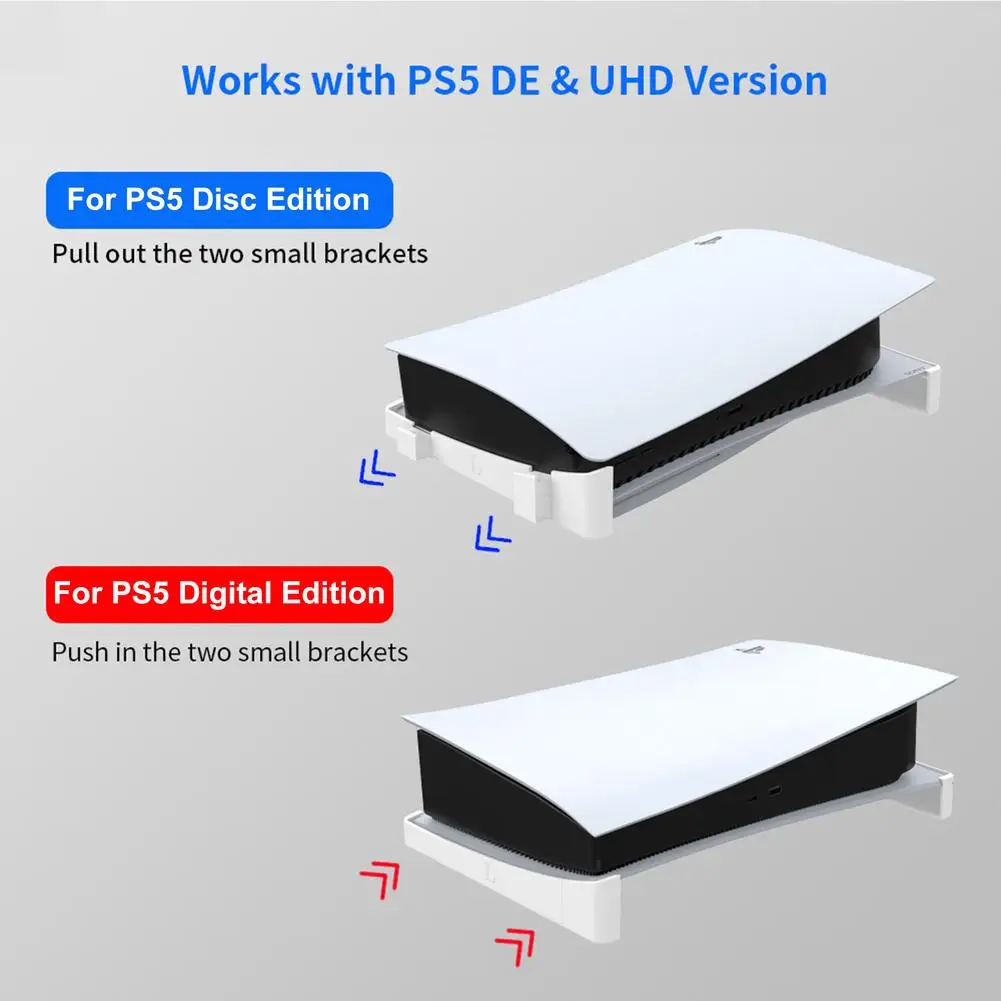 Horizontal Display Stand For PS5 Console Host Holder Game Accessories Disc And Digital Editions Lightweight | Электроника