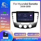 Автомобильный IPS сенсорный экран prelingcar, стерео плеер на Android 10,0 для HYUNDAI sonata ручное управление кондиционером