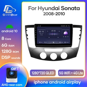 Автомобильный IPS сенсорный экран prelingcar, стерео плеер на Android 10,0 для HYUNDAI sonata ручное управление кондиционером