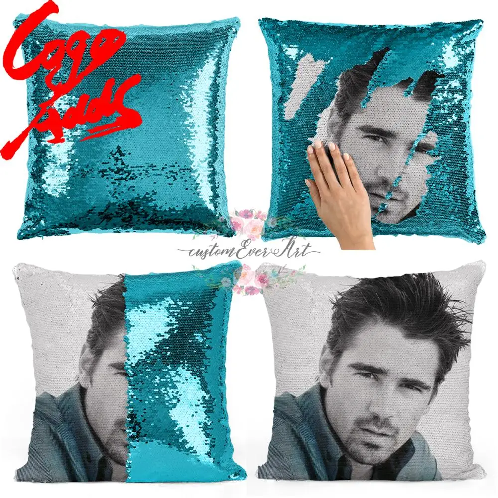 

Colin Farrell sequin pillow | sequin Pillowcase | Two color pillow | gift for her | gift for him | pillow | magic pillow