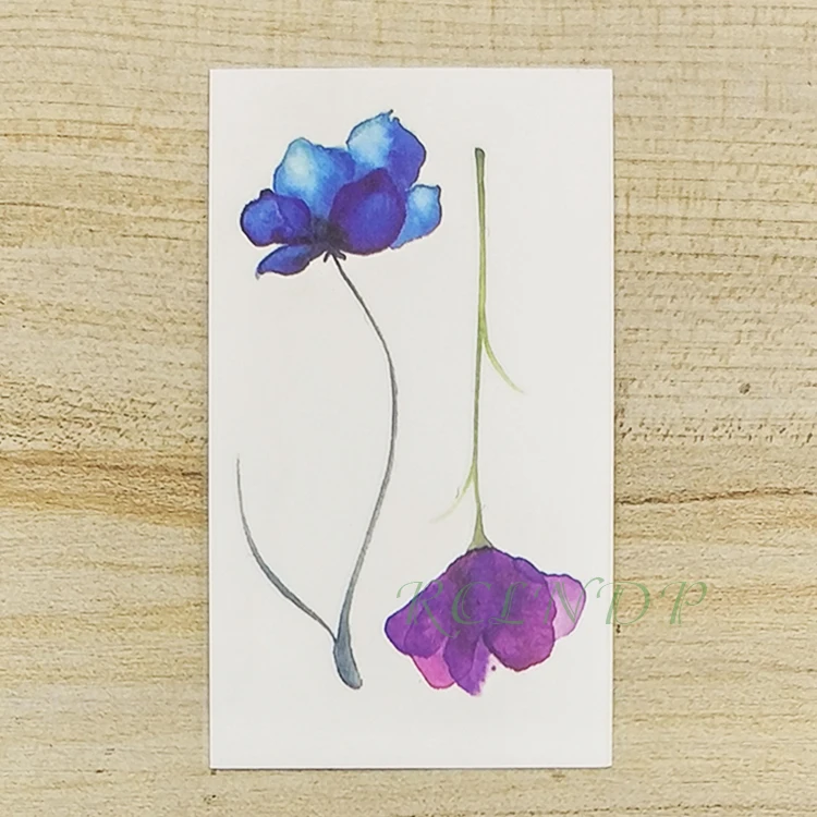 Водостойкие временные тату наклейки Роза Лаванда поддельные Татто красивые Wisteria