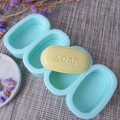 PRZY силиконовые формы для мыла четыре отверстия ручная работа мыльная форма