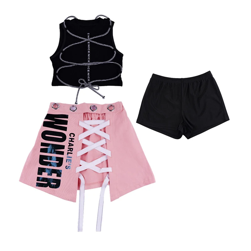 

Children Model Catwalk Show Costume Girls Jazz Dress Kids Hip Hop Performance Stage Outfit Modern/Street Dance Clothing