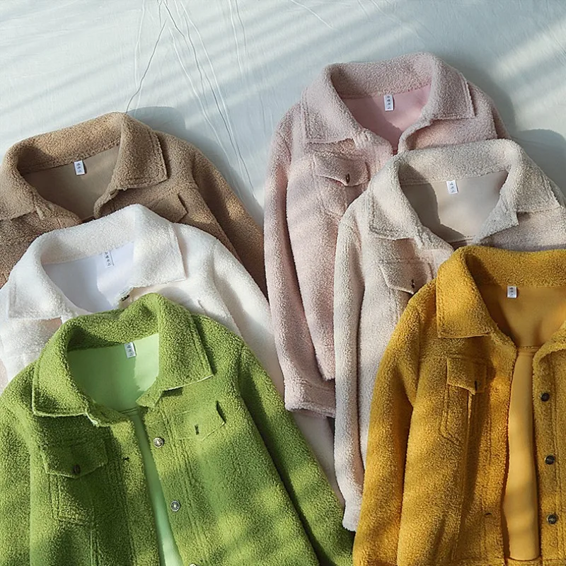 Женские однобортные пальто и куртки MONMOIRA однотонные повседневные из овечьей